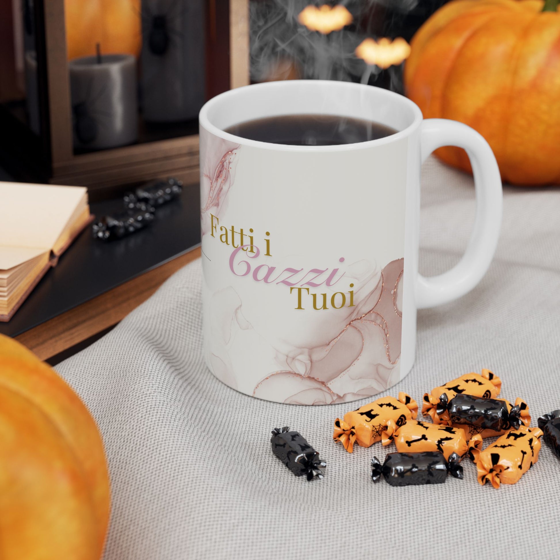 Playful Ceramic Mug with Fatti I Cazzi Tuoi, Coffee Cup, Gift for Friends, Tea Mug, Unique Birthday Present, Home Decor