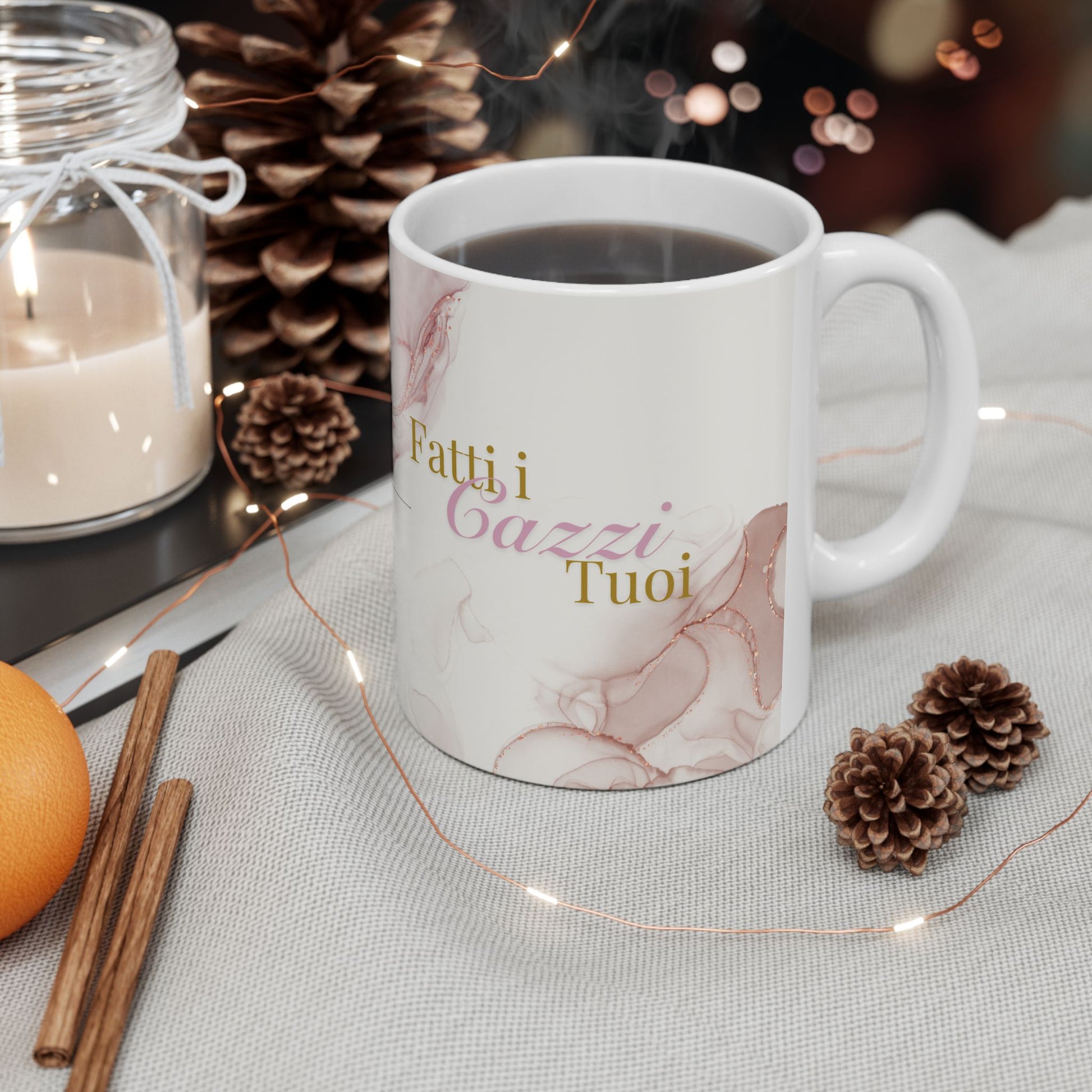 Playful Ceramic Mug with Fatti I Cazzi Tuoi, Coffee Cup, Gift for Friends, Tea Mug, Unique Birthday Present, Home Decor